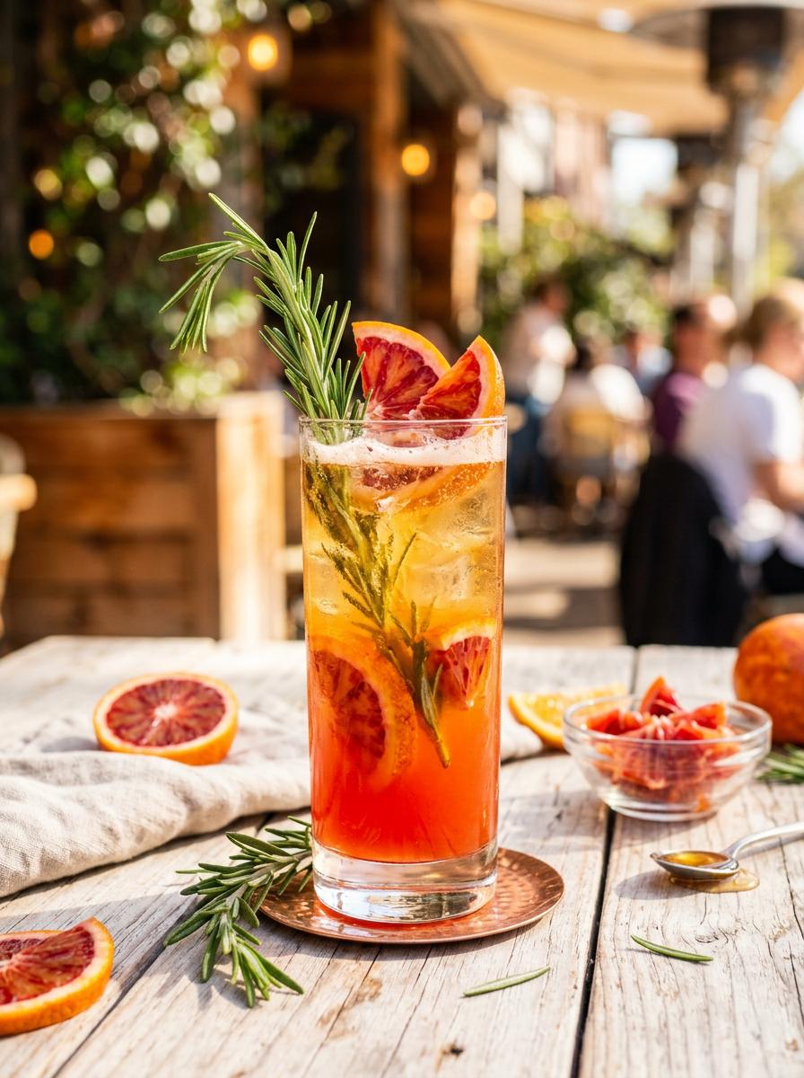 Citrus mocktails op stijlvolle bar